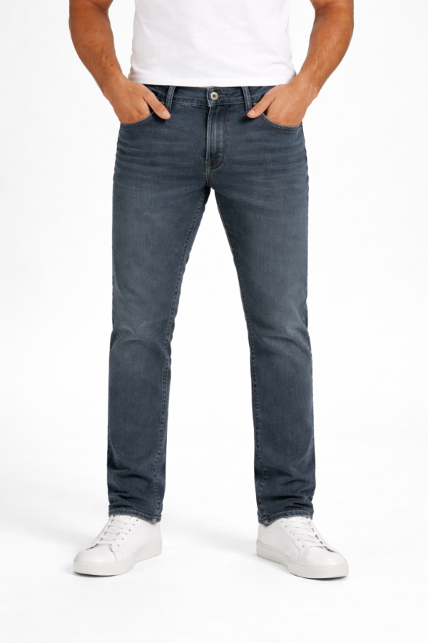 dark gray men's slim fit jeans