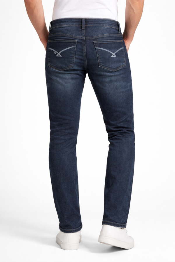 dark gray men's slim fit jeans