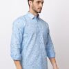 men's cotton casual shirt small floral print long sleeve