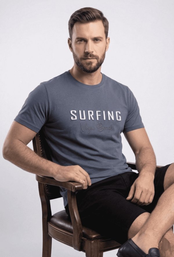 gray navy round neck t shirt for men’s