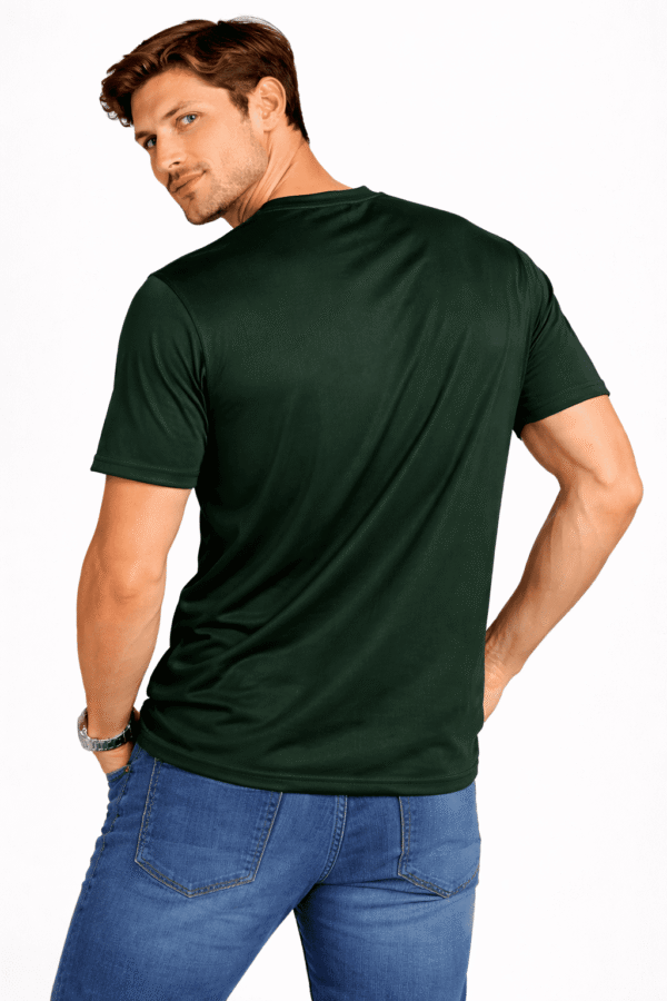 dark moss green men's regular gym & sports t shirt