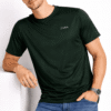 dark moss green men's regular gym & sports t shirt