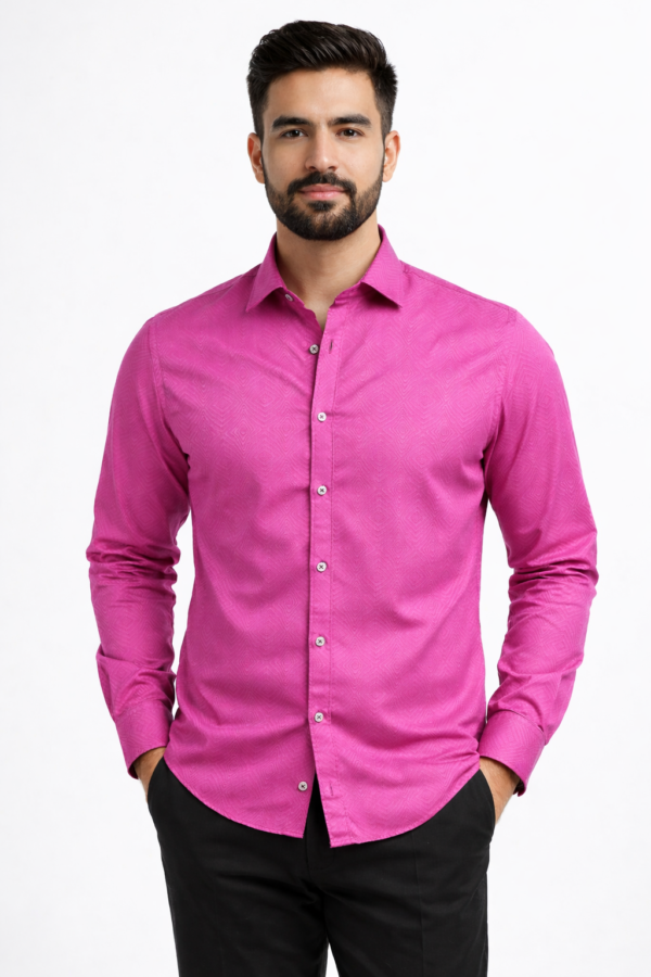 self design geometric printed casual shirt for men's