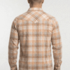 light orange medium checkered casual shirt for men's