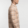 light orange medium checkered casual shirt for men's